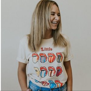 Rolling stone styled little/big reveal shirt